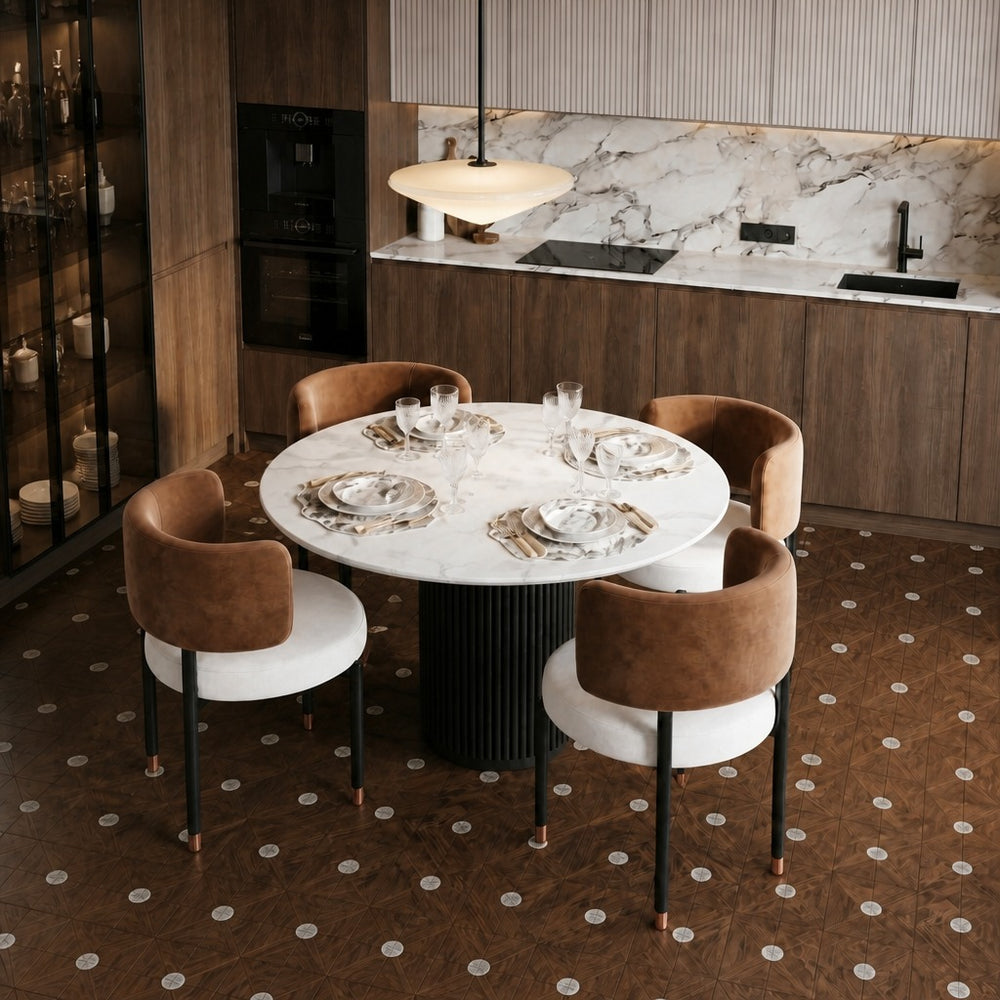 Milan Marble Top Dining Table