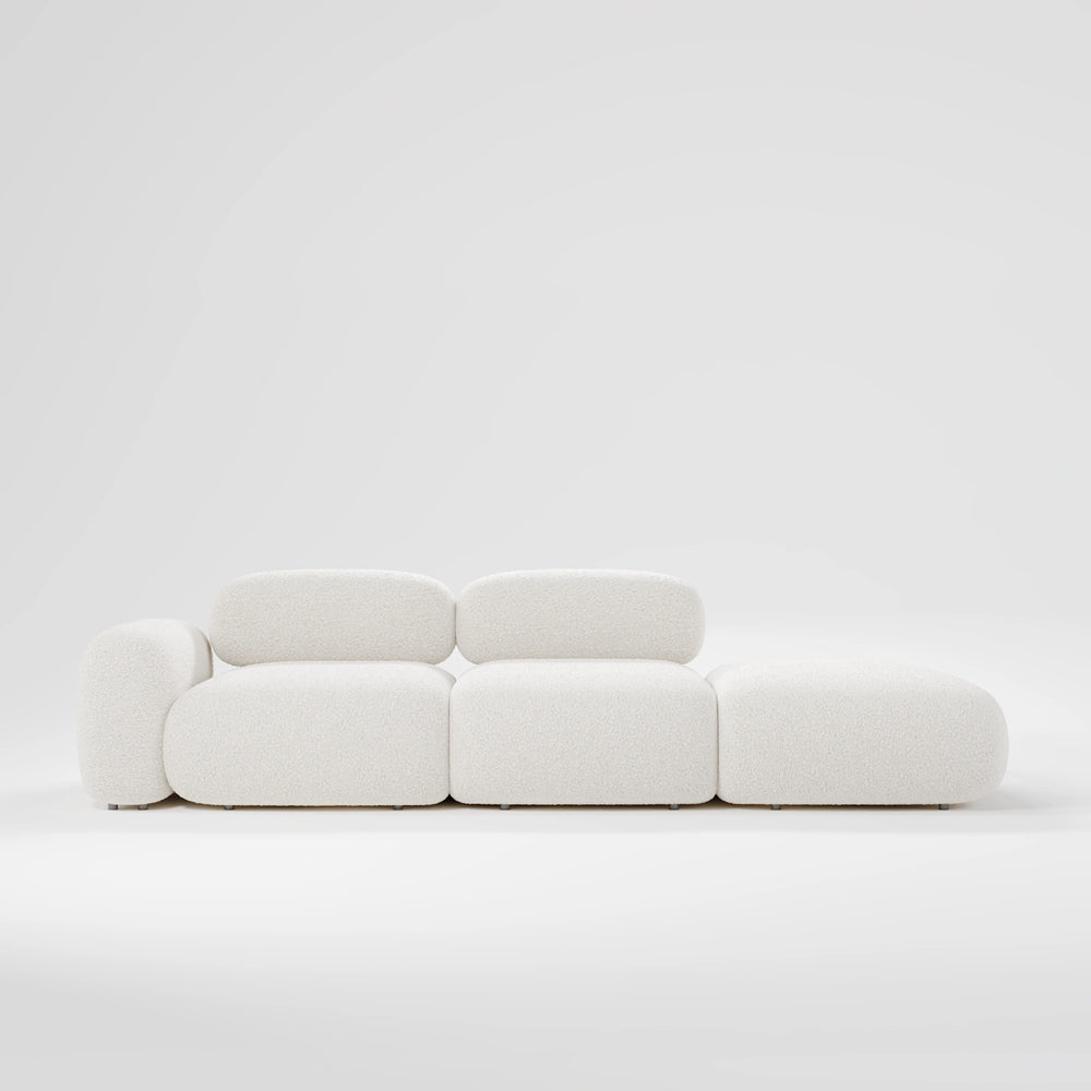 Fluffy  3-Seater Straight Sofa